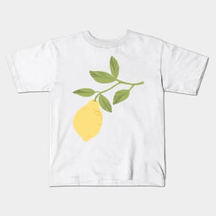 Minimalistic fresh lemon on pink Kids T-Shirt